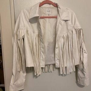 Leather Tasseled Jacket